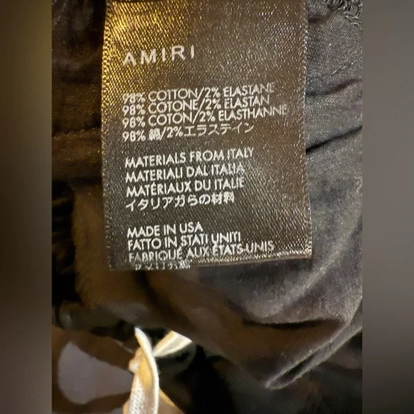 AMIRI Black Joggers with White Accents - Picture 10 of 11